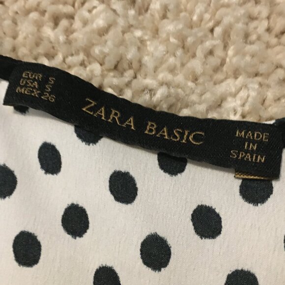 Zara Minnie Mouse Monochrome Polka Dot Print Cropped Top - Picture 9 of 15